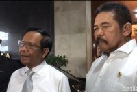 Menko Polhukam Mahfud Md dan Jaksa Agung ST Burhanuddin (Zunita/detikcom)