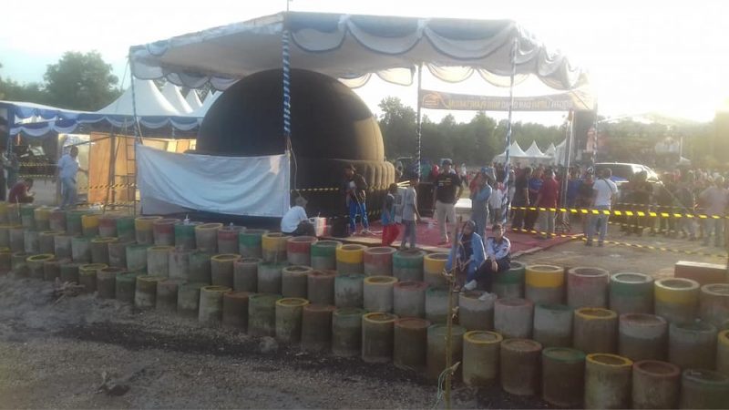 Planetarium Mini untuk memantau Gerhana Matahari Cinicin di Kampung Bunsur (Foto KuansingKita)