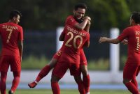 Timnas Indonesia U23 lolos ke babak semi final SEA Games 2019 (Foto Antara/Sigid Kurniawan)