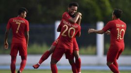 Timnas Indonesia U23 lolos ke babak semi final SEA Games 2019 (Foto Antara/Sigid Kurniawan)