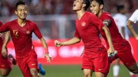 Evan Dimas melakukan selebrasi usai mencetak gol ke gawang Myanmar (Kompas.com/Garry Lotulung)