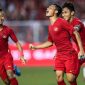 Evan Dimas melakukan selebrasi usai mencetak gol ke gawang Myanmar (Kompas.com/Garry Lotulung)