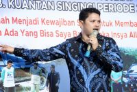 Anngota DPRD Kuansing Fedrios Gusni dalam kunjungan Reses Masa Sidang I di Desa Pangkalan Indarung, Kecamatan Singingi (Foto Istimewa)