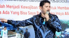 Anngota DPRD Kuansing Fedrios Gusni dalam kunjungan Reses Masa Sidang I di Desa Pangkalan Indarung, Kecamatan Singingi (Foto Istimewa)