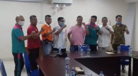 Ketua Koni Kuansing Aris Susanto usai rapat terbatas Kamis siang tadi (Foto KuansingKita)