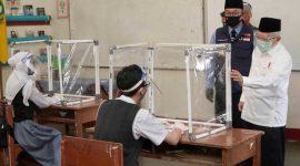 Simulasi proses belajar tatap muka di tengah wabah covid 19 (Foto istimewa)
