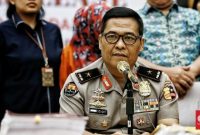 Polri menjelaskan bahwa status red notice buronan kasus Bank Bali Djoko Tjandra terhapus otomatis sejak 2014. (CNN Indonesia/Andry Novelino)
