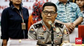 Polri menjelaskan bahwa status red notice buronan kasus Bank Bali Djoko Tjandra terhapus otomatis sejak 2014. (CNN Indonesia/Andry Novelino)
