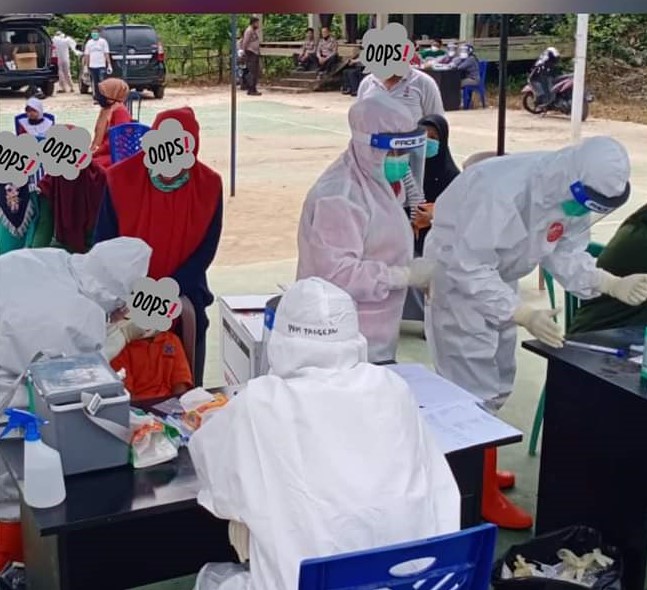 Swab massal di Desa Koto Lubukjambi (Foto medsos Suryani Syafri)
