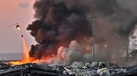 Peristiwa ledakan di Lebanon (Foto AFP)