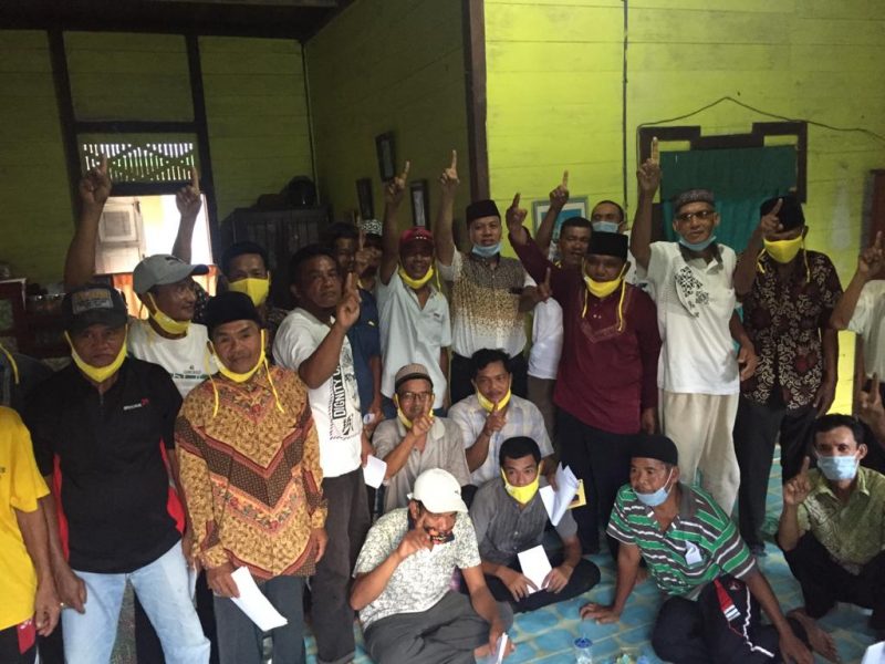 Pengukuhan Tim Pemenangan ASA untuk tingkat desa di Kuantan Hilir Seberang (Foto dok ASA) 