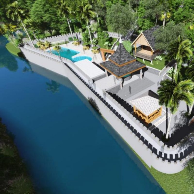 Maket objek wisata Air Panas Sungai Pinang (Istimewa)