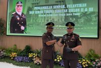 Hadiman usaai pelantikan di Kejati Jawa Timur (Foto Istimewa) 