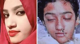 Nusrat Jahan Rafi korban pelecerhan yang dibkar hidup-hidup  (doc.yahoo.co)